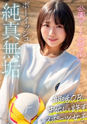 A boyish and energetic girl's holiday - Sexual situation where she allows her boyfriend, an older club member, to cum inside her -