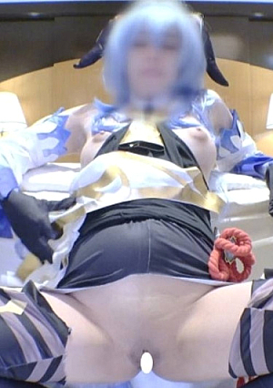 A slender beauty who works as an office lady with puffy nipples and is a holiday cosplayer, and Genshin Amane-chan have a real sex story 2