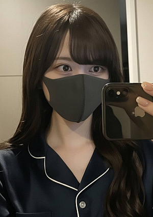 Mai-chan's home visit edition: Excited about wearing a serious loungewear, blowjob and facial cumshot at the entrance