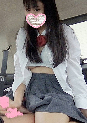Individual shooting Prefectural K2 busty girl Saya Mischief spit handjob in the daytime car with bonus