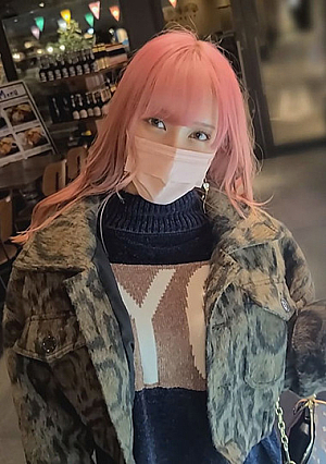 God milk Pink hair gal hairdresser 24 Raw piston while shaking huge breasts that makes you want to crouch involuntarily