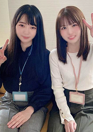 110 Harem sex with two neat beauties a senior and a junior from the same company The happiest continuous creampie dream world in history