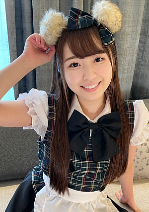 Mirai-chan who looks great as a maid is given a cleaning blow job after being creampied and semen is dripping from there