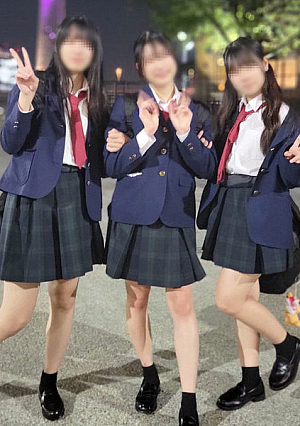 Three friends from a girls school 4P all creampied