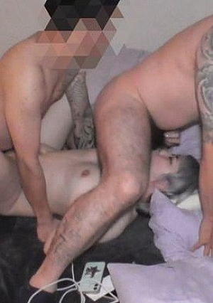 A super perverted gal When I went to collect interest I was greeted completely naked so I made her lick my ass and then mixed in some friends and gave her a continuous creampie lol