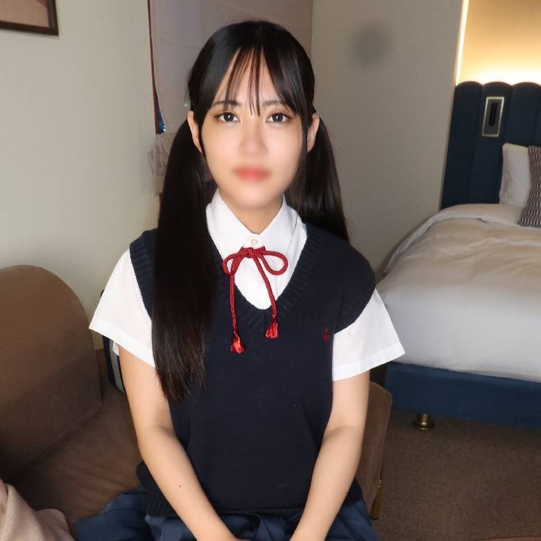 Uncensored and charming, simple-minded girl with twin tails raised on an island, bulging D-cup afsk sex ❤ A bright smile and a dazzling pubic hair bulging pussy with a thick creampie