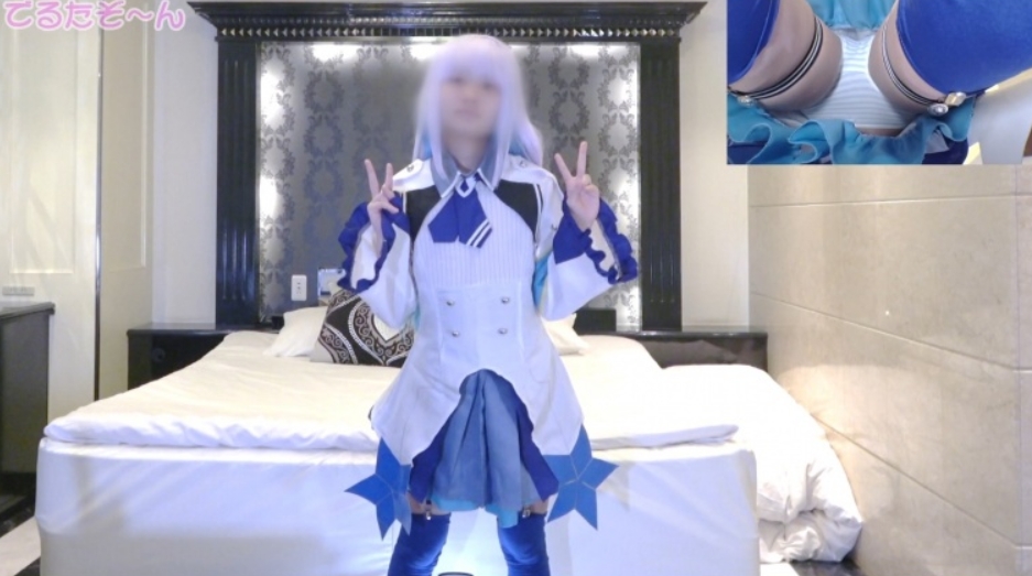 Fumifumi counterattacked in Meskirize-sama costume (*´ω｀*\) I asked Kujira-chan, a slender and big chested girl who loves sex