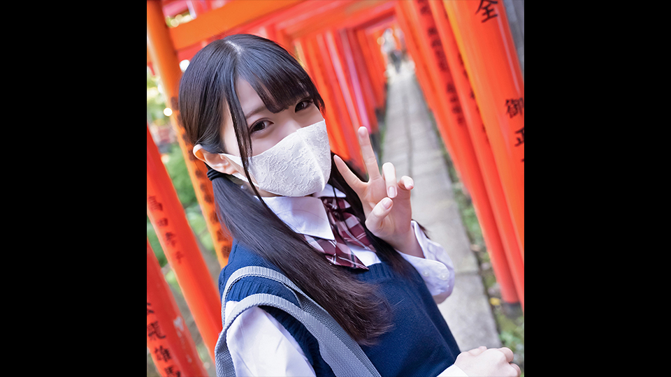 New cinema style Limited number Uncensored Twin-tailed beautiful girl and college pass prayer date I love her too much Creampie in a pure white body