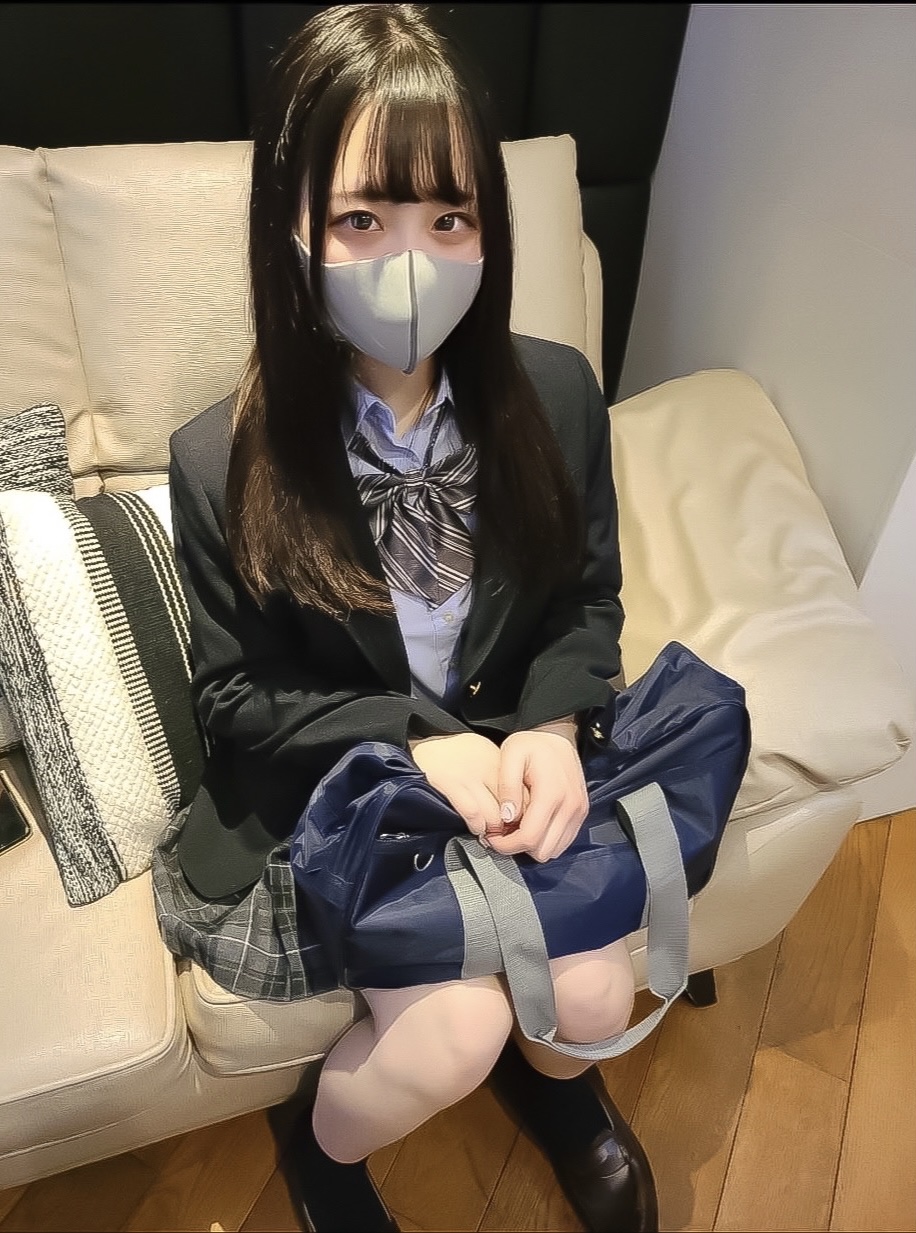 First shot 18-year-old black hair innocent uniform beautiful girl Mika-chan first experience student insertion I got conceived in the young body of the F cup and got in touch that the first vaginal cum shot does not come lifes first mass vaginal cum shot