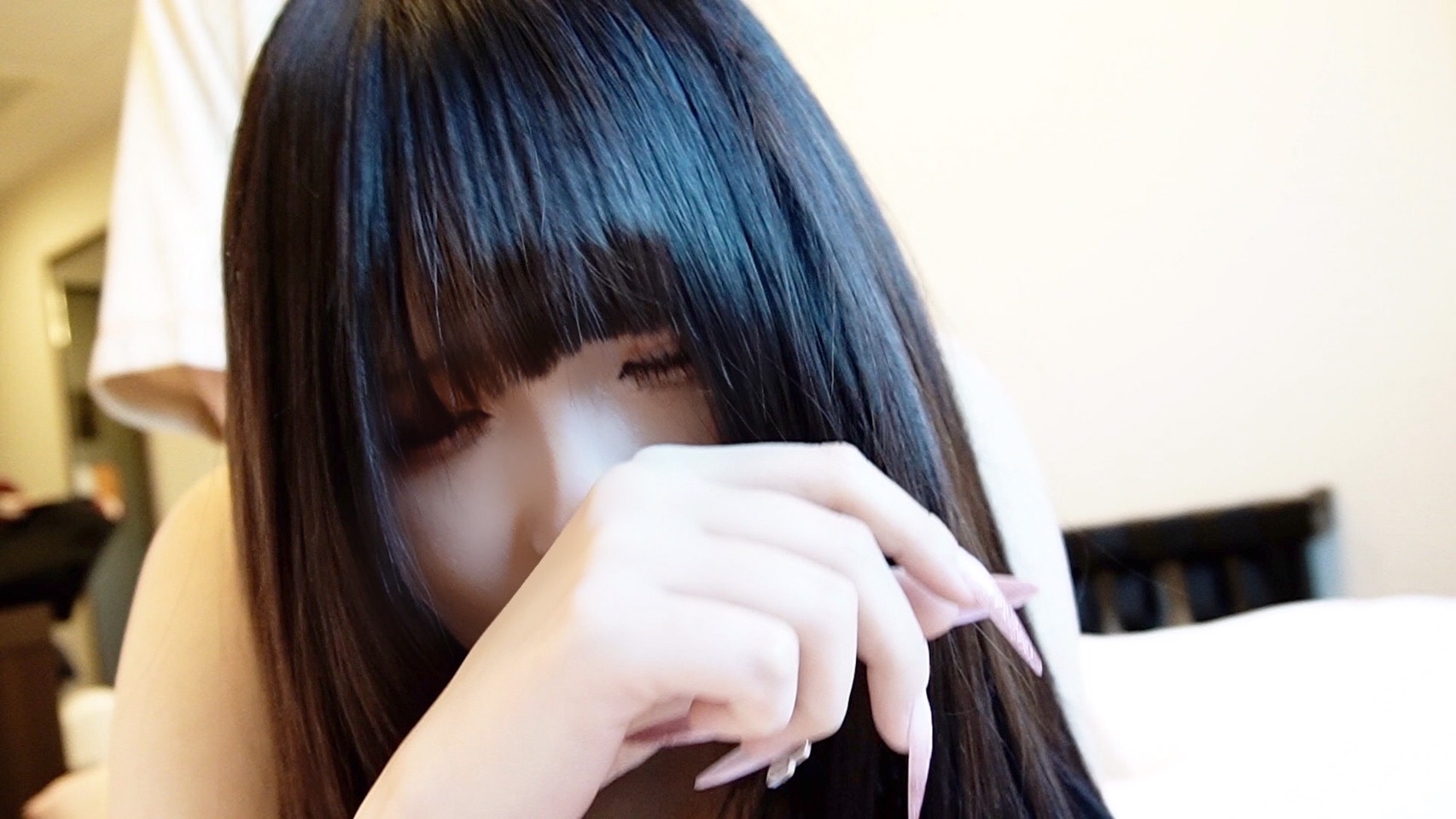 Complete first shot Appearance Kana-chan an active student of Miss Concafe shoots a large amount of raw squirrels with an angry Kimooji penis who was abstinent for 8 days for emergency support due to hardship