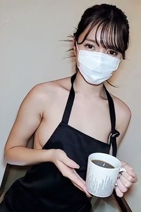 Until the 17th Naked apron with that c**ld of the cafe part-time job Become friends and carefully vaginal cum shot