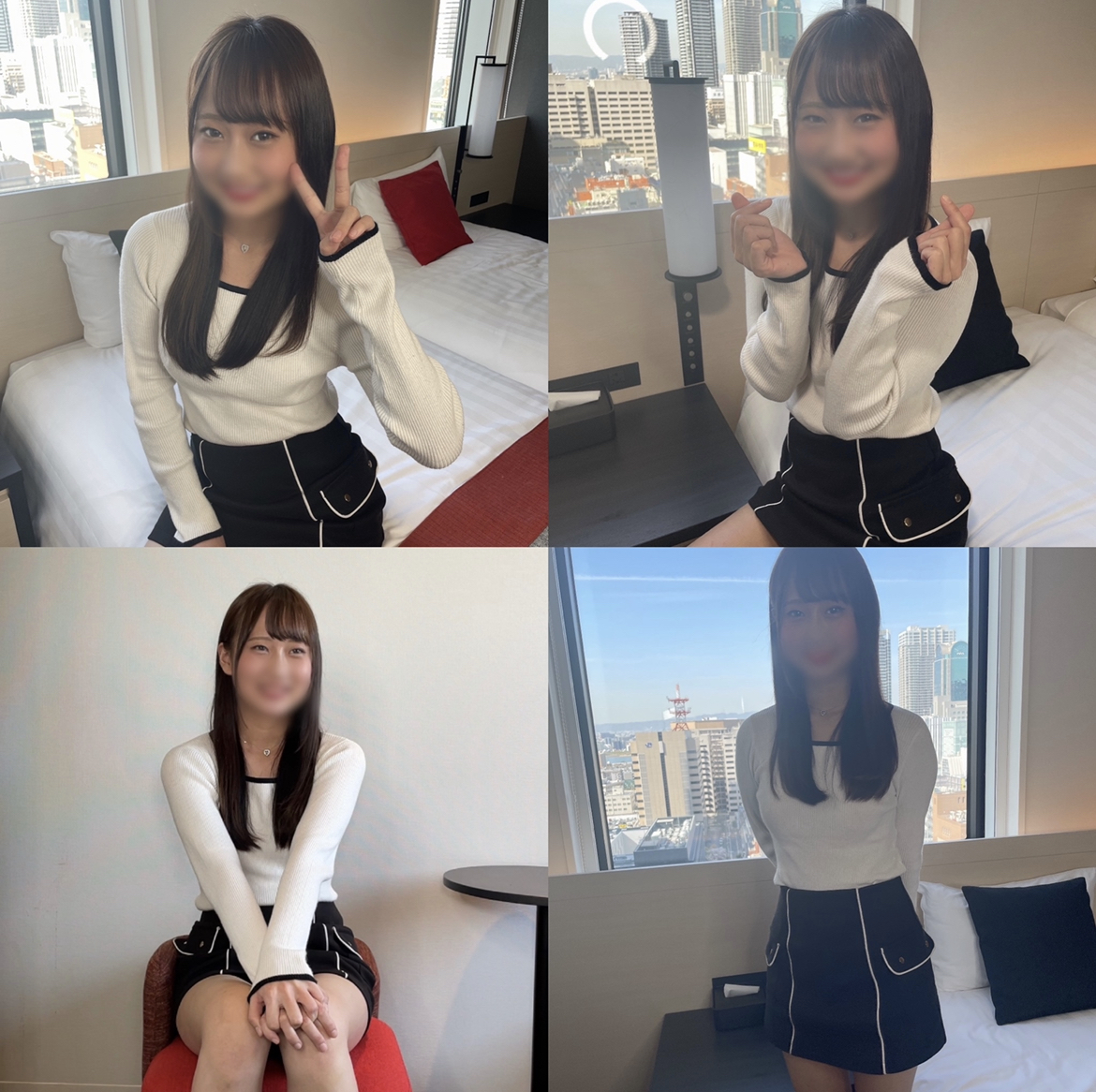 A 19-year-old idol-class beautiful girl with 3 consecutive vaginal cum shots innocent Lori of a college student all sperm poured into a cute smile