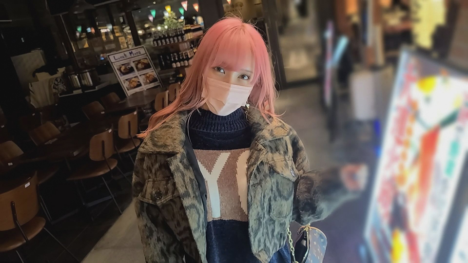God milk Pink hair gal hairdresser 24 Raw piston while shaking huge breasts that makes you want to crouch involuntarily