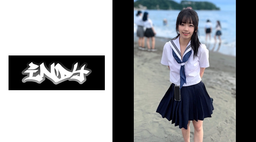 K② [Personal shooting] A pink polka dot swimsuit found in the sea of ​​Enoshima