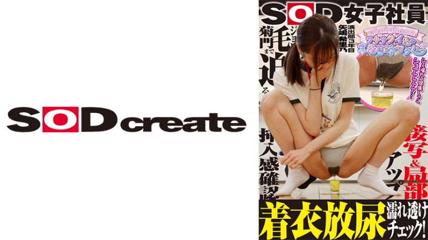 SOD female employee Sexual harassment with raw changing clothes including vaginagui aiming for the last minute mosaic. Clothed clothes urinating, wet, see-through check. Close-up close-up close to the hair chrysanthemum gate & close-up of private parts. Checking the feeling of insertion. 3rd year director, Kirino Yajima.