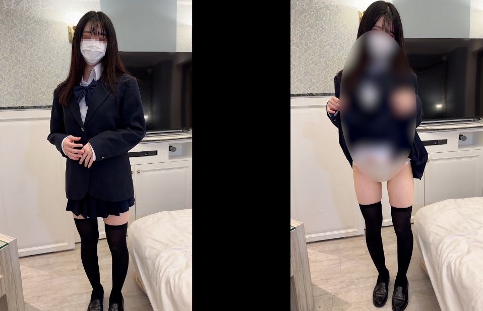 Individual shooting Innocent and beautiful black hair slender beautiful legs S woman 2 Waist floating hands and hands Super sensitive constitution woman who keeps cumming Im going crazy E Saying things like manga and cumming a lot inside the vagina Creampie