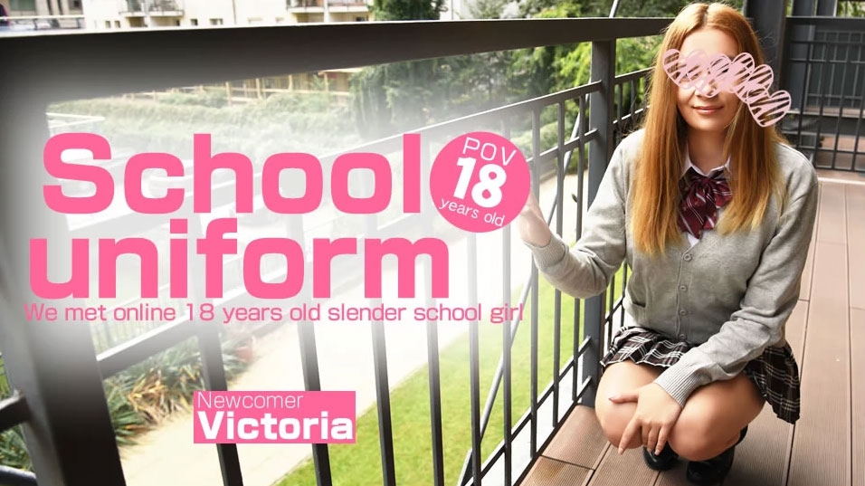 We met online 18 years old slender school girl with Pussy collection special - Victoria
