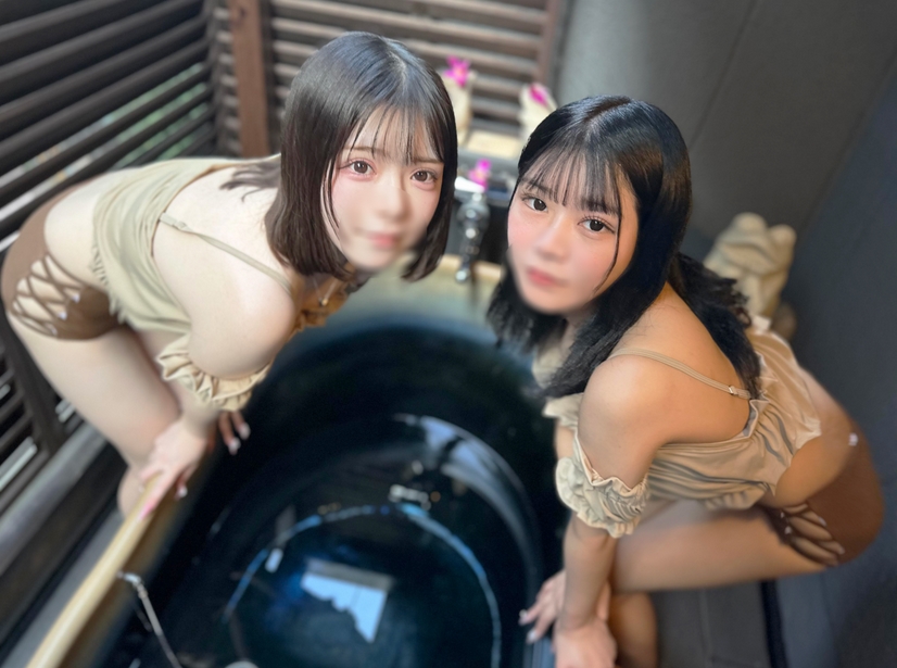 Oil massage from two 21-year-old G-cup girls: "Do you want to enter?" I can't resist the pleasure of being serviced by a cute girl, and ends up creampied