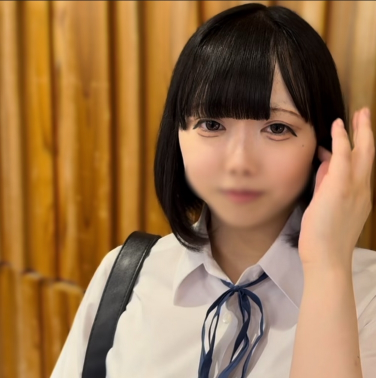 "Noma" with short black hair is so sensitive that she volunteers to "cream" - a fleeting, pure, plain, cute, shaved maiden, and is inseminated in large quantities